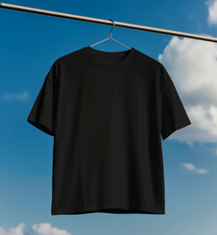 BLACK Oversized 220 GSM 100% Cotton T-Shirt