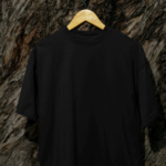 Black Oversized 240 GSM French Terry 100% Cotton  T-Shirt