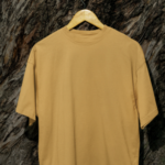 Beige Oversized 240 GSM French Terry 100% Cotton  T-Shirt